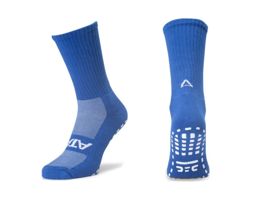 ATAK SHOX Mid-Leg Grip Socks Royal Blue | Rugby Now