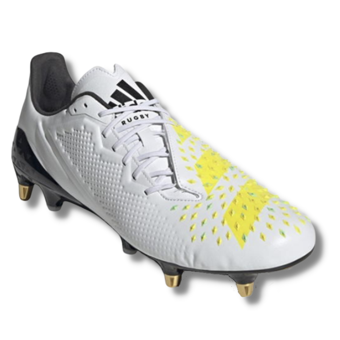 adidas Predator Malice SG Rugby cleats - White/Yellow | Rugby Now