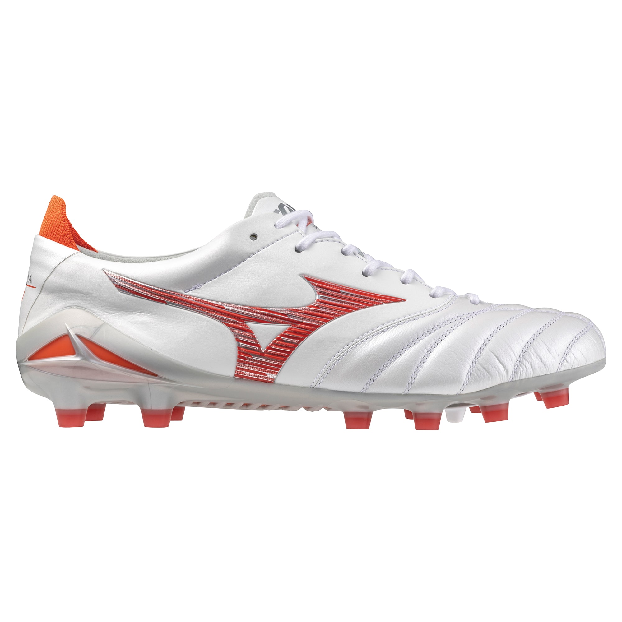 Mizuno Morelia Neo IV Japan Radiant Red FG Cleats | Rugby Now