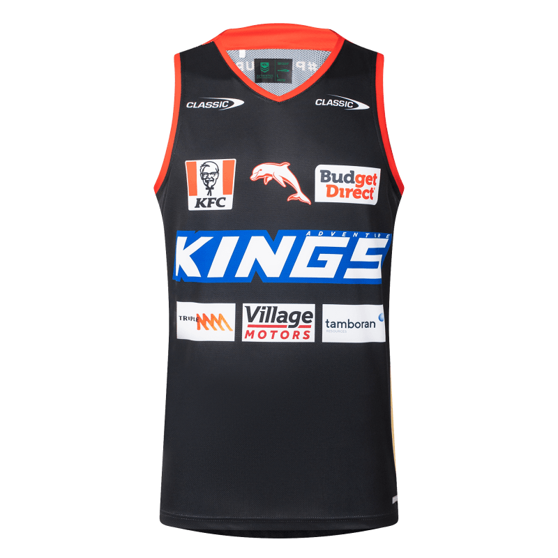 Redcliffe Dolphins 2025 NRL Training Tank Top Singlet