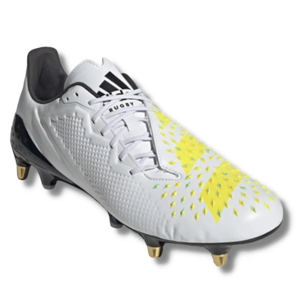 adidas Predator Malice SG Rugby cleats White/Yellow | Rugby Now