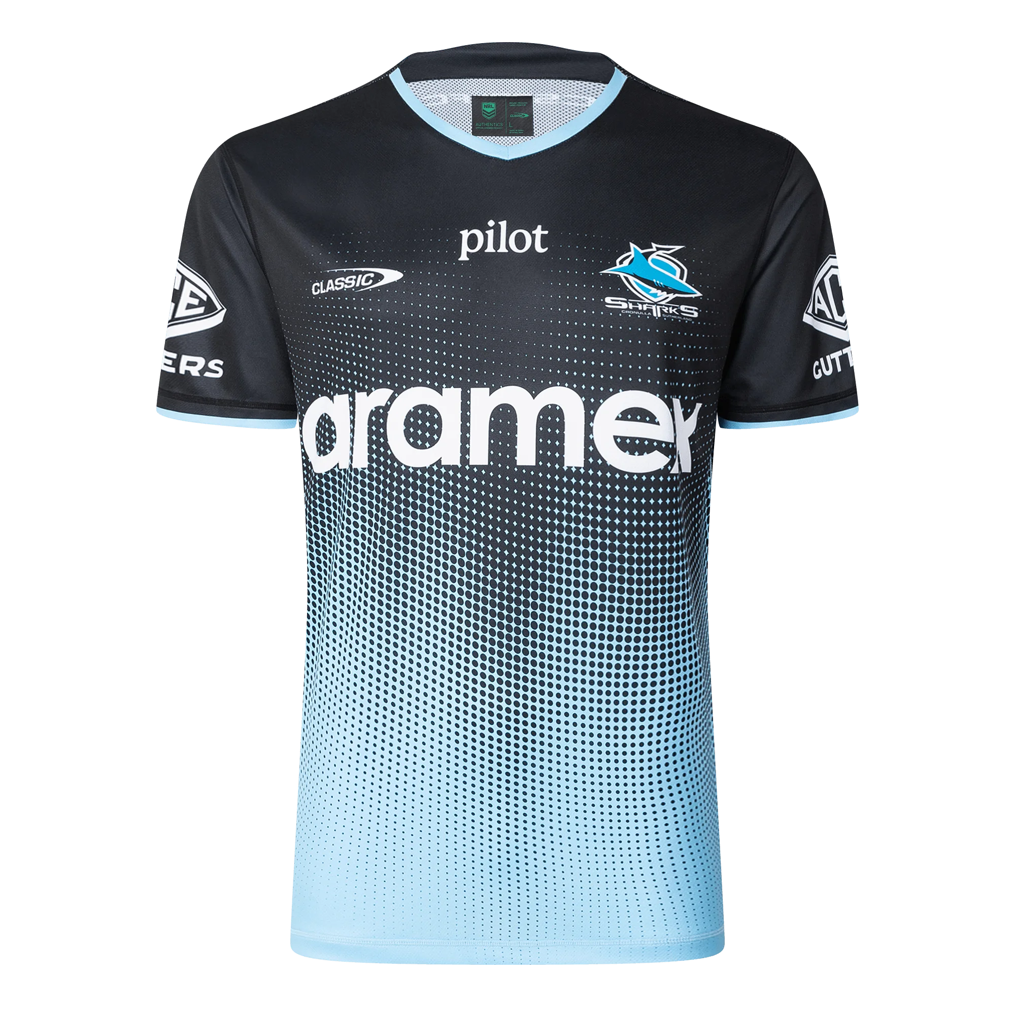 cronulla-sharks-training-tee-black Product Image
